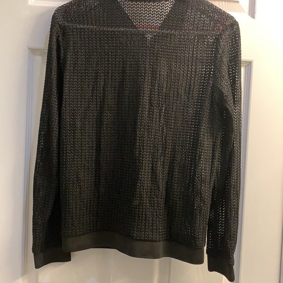 ZARA BLACK MESH ZIPUP - Picture 3 of 3